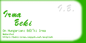 irma beki business card